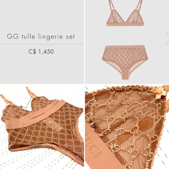 COPY - NWT ~ GUCCI Lingerie Set (in Nude) - Picture 6 of 14